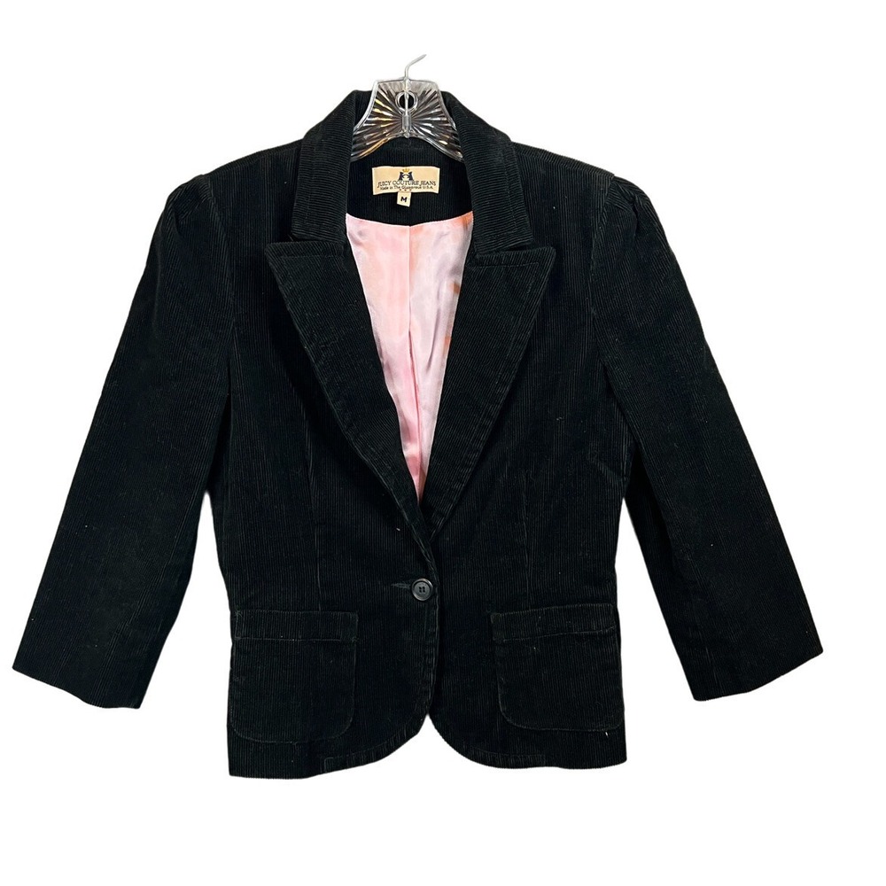 JUICY COUTURE Y2K Vintage CORDUROY jacket/ BLAZER Size med Made In USA